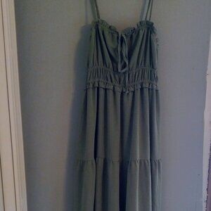 Mary & Mo Sage Green Maxi Dress